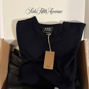 APC Navy Blue Wool King Sweater